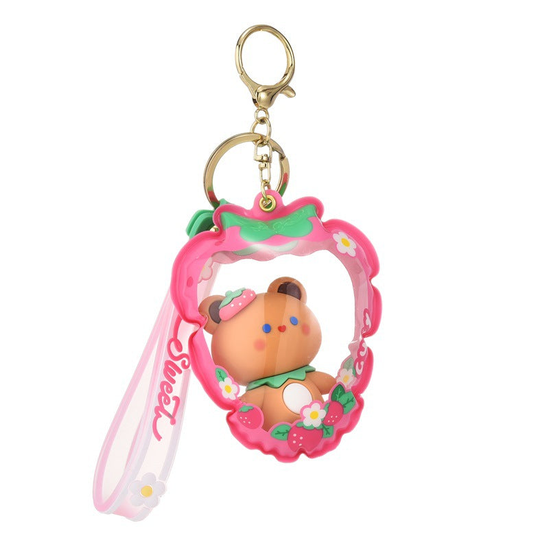 Wholesale Cute White Rabbit PVC Keychains